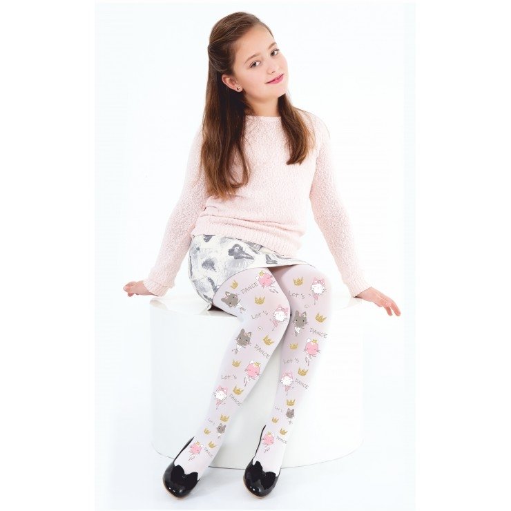 Yüksek Pamuklu Kaydırmaz Taban Çocuk Külotlu Çorap Daymod 2125123 - Beyaz