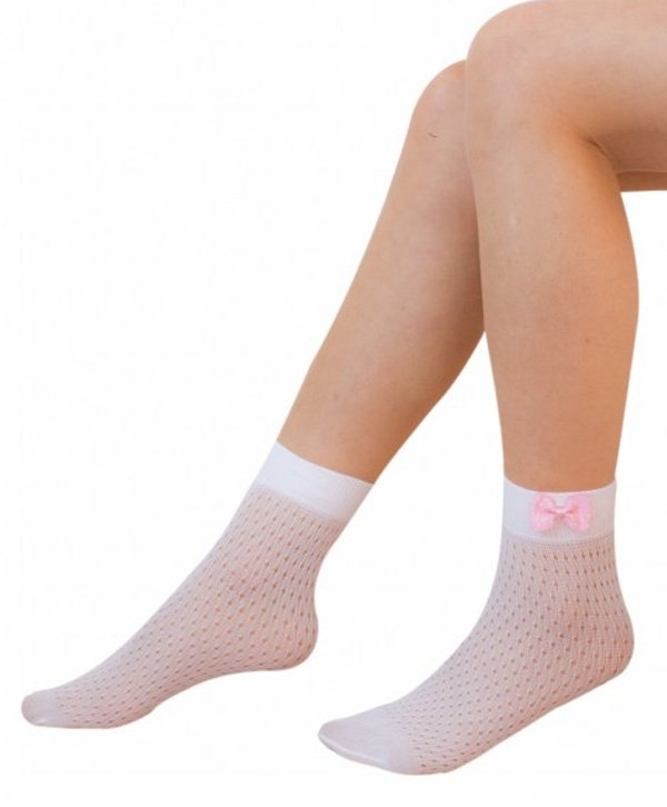 Yüksek Pamuk Oranı Kaydırmaz Çocuk Soket Çorap Daymod 2223003 - Beyaz
