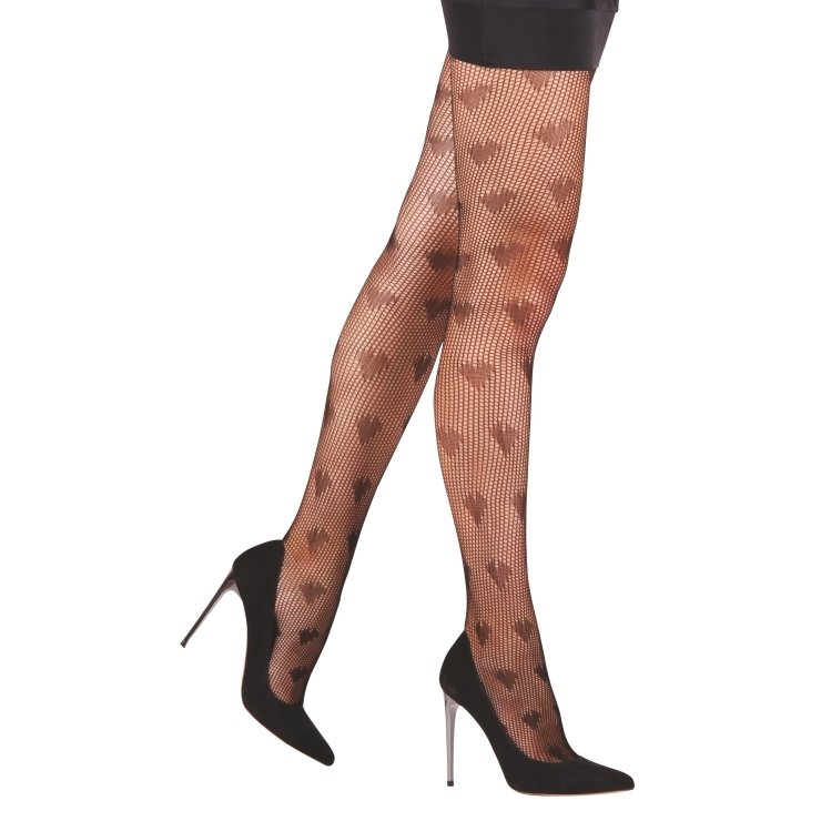 Düşük Denye Desenli Külotlu Çorap Daymod 1123042 - Siyah