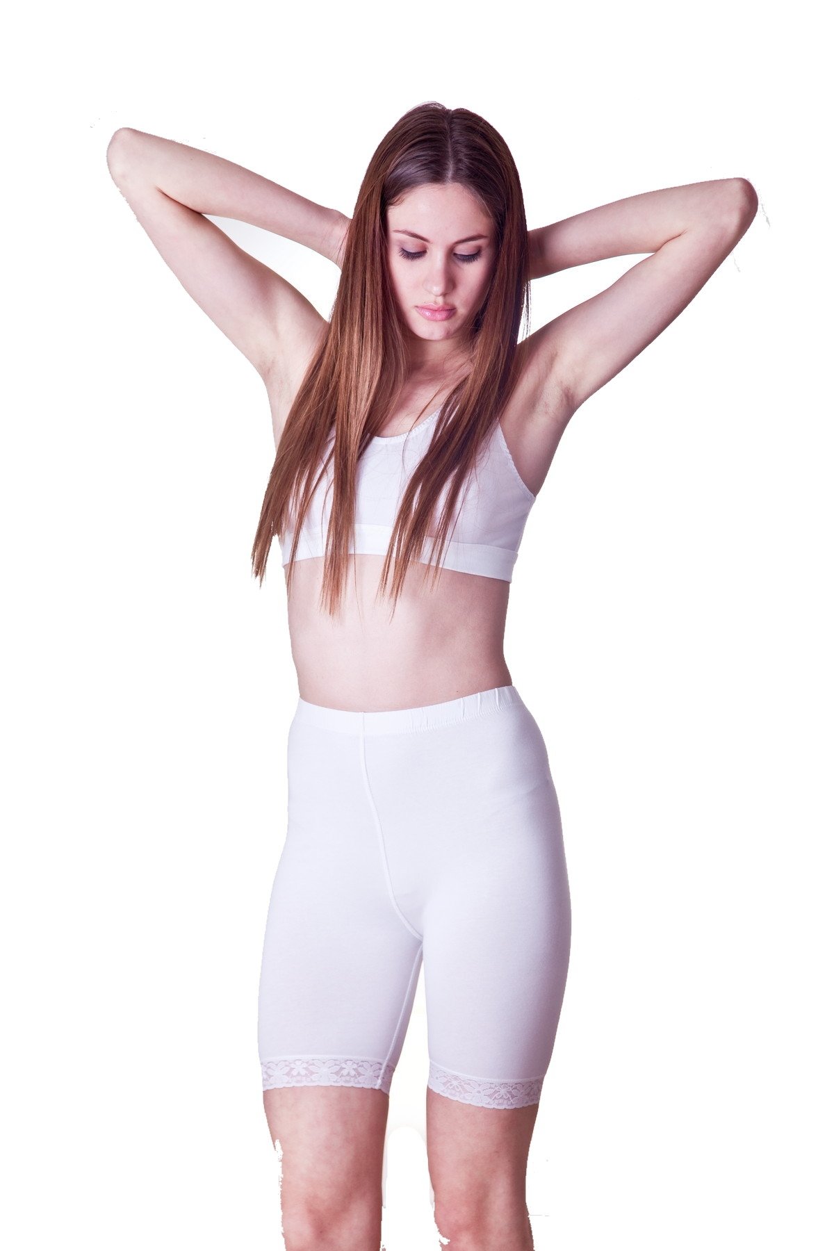 Yüksek Bel Pamuklu Tayt Dono 2195 - Beyaz