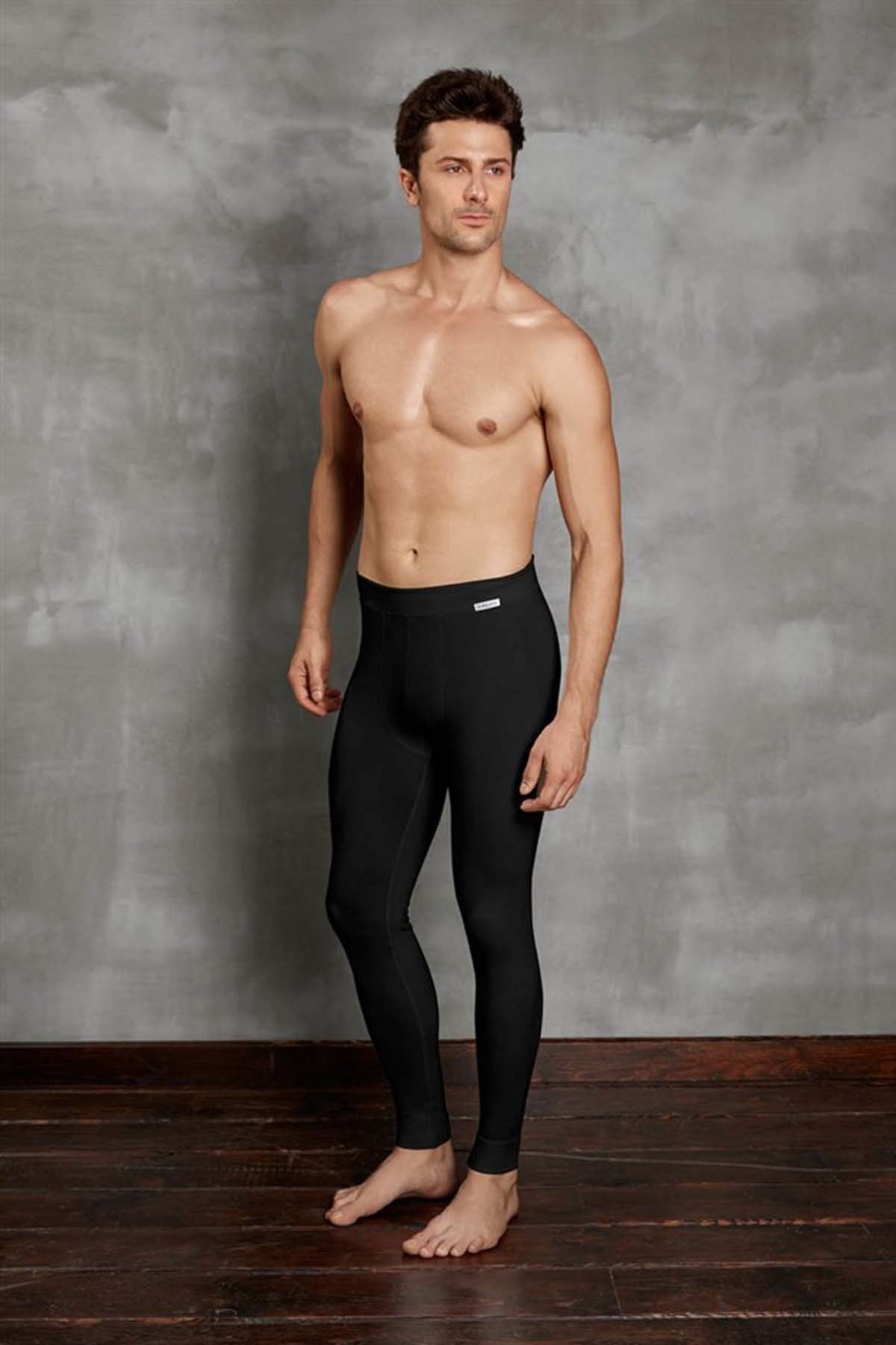 Fırçalı İç Yüzeyli Termal Alt Erkek İçlik Doreanse 1965 - Siyah