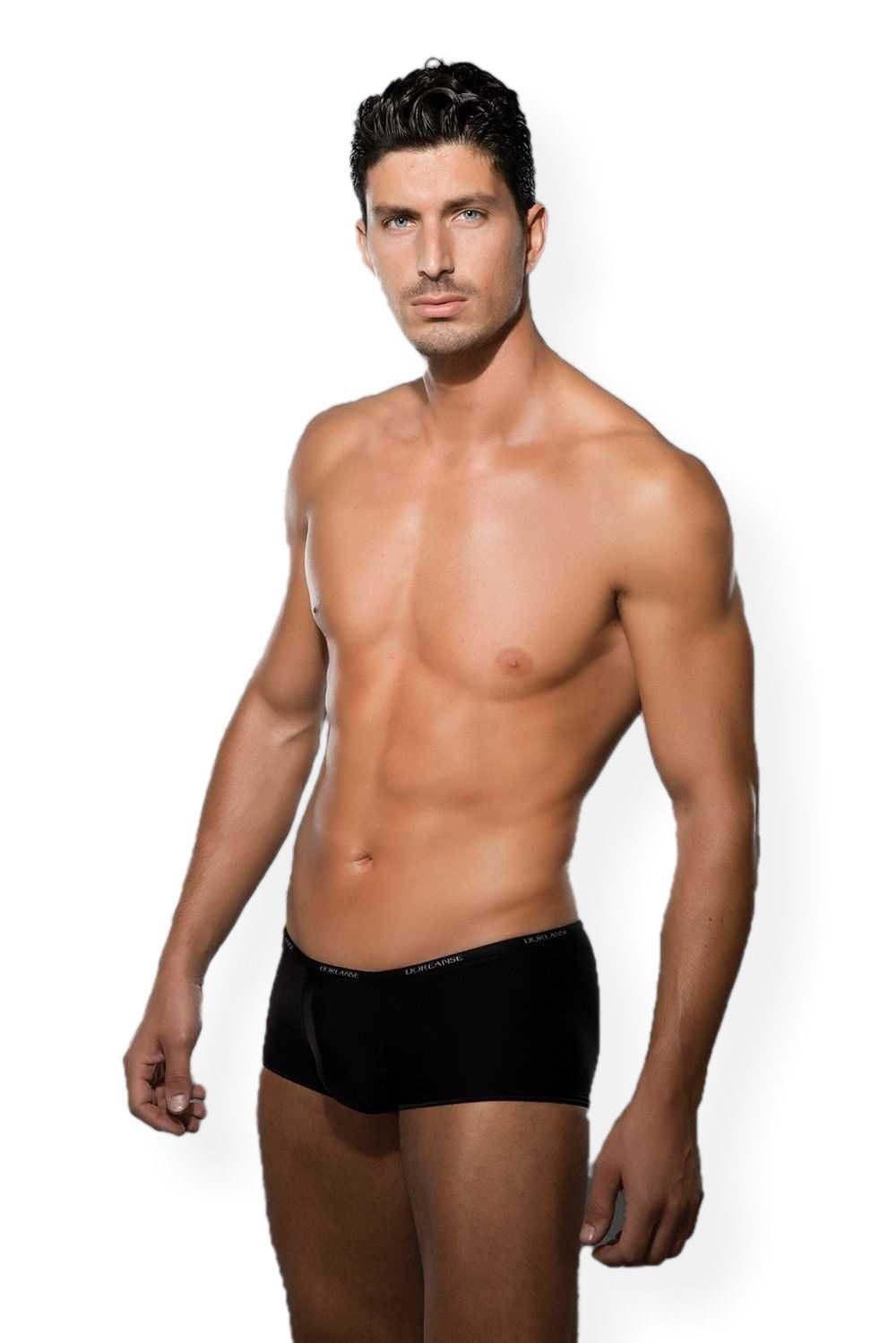 İki Renkli Pamuklu Esnek Boxer Doreanse 1590 - Siyah