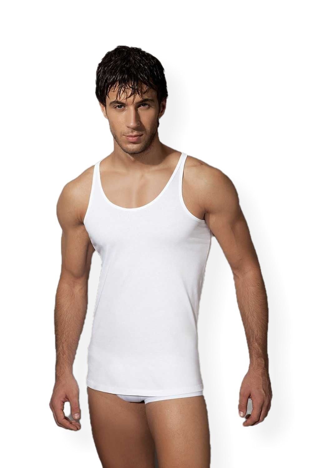 Pamuklu Ribana Askılı Erkek Atlet Doreanse 2040 - Beyaz