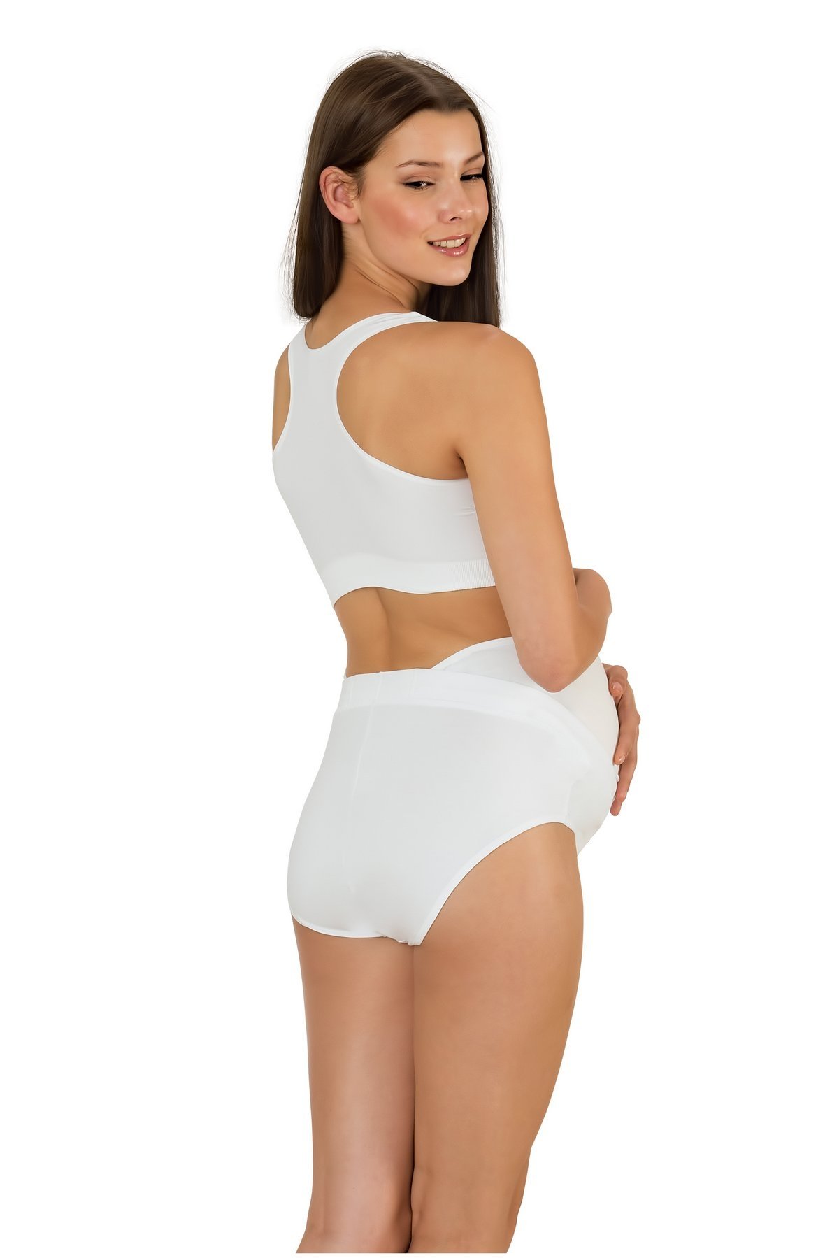 Karın Altı Destek Paneli Hamile Slip Emay 2825 - Beyaz
