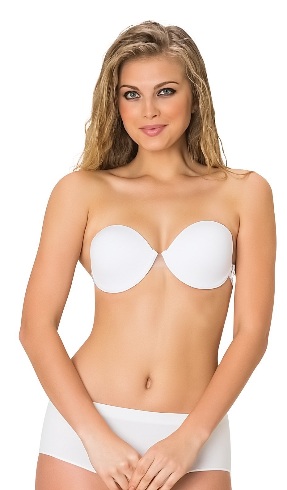 Silikon Bantlı Straplez Sütyen Emay 721 - Beyaz