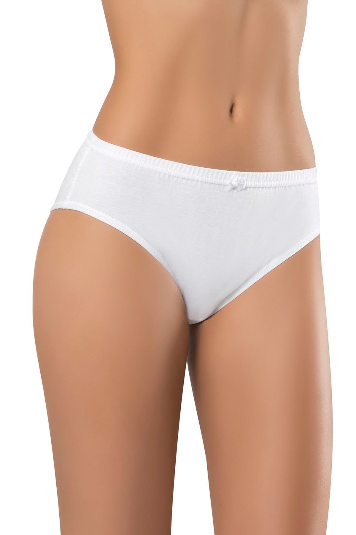 Yüksek Bel Pamuklu Lastikli Bato Külot Erdem 2501 - Beyaz