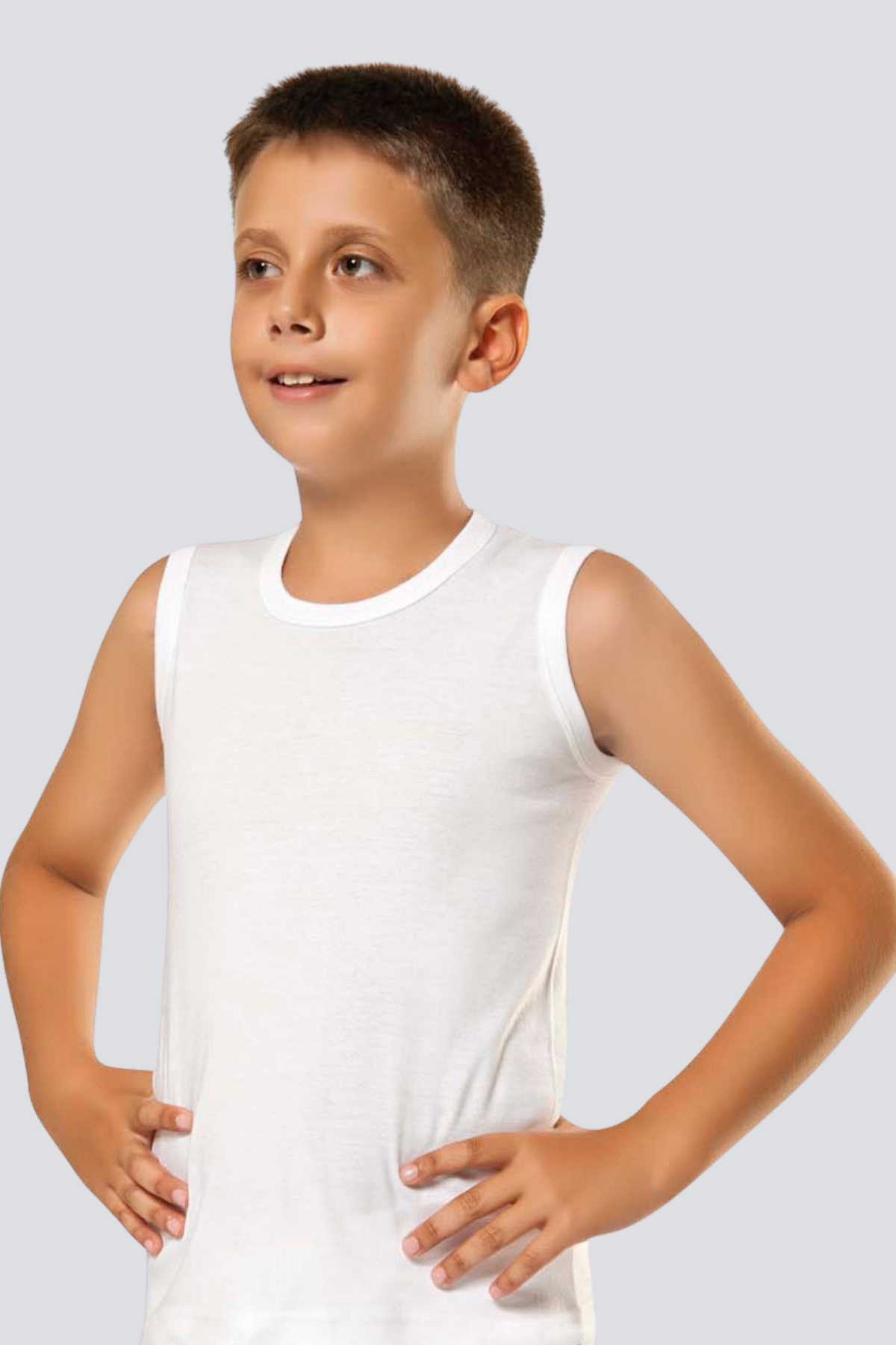 Pamuklu Dayanıklı Spor Atlet 2'li Paket Türen 306 - Beyaz