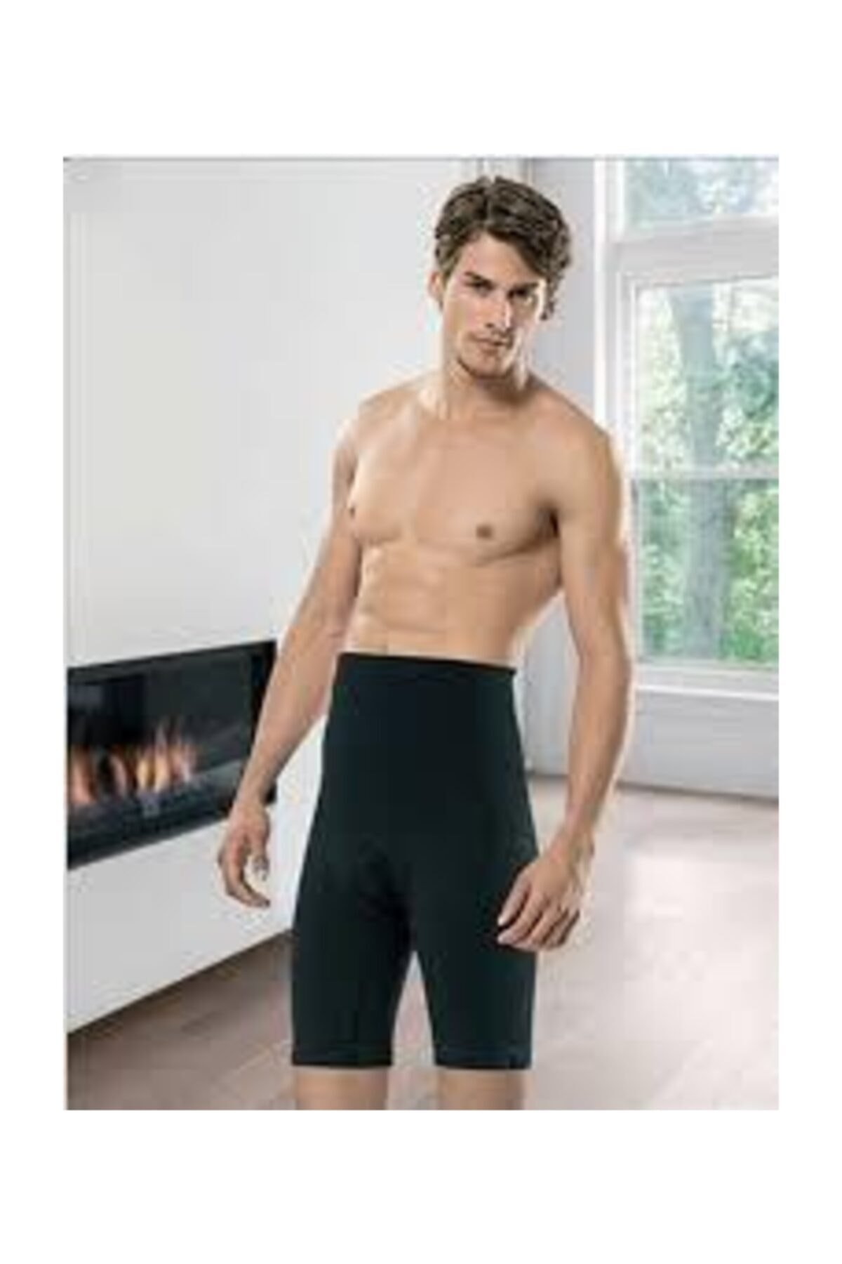 Dikişsiz Ribana Boxer Korse Form Angel 6013 - Siyah