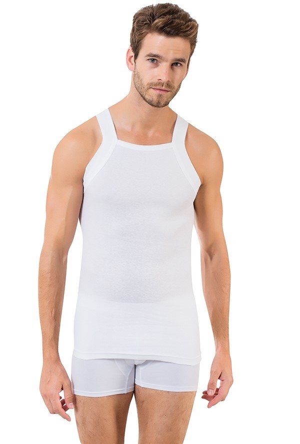 İnce Askılı Ribana Beyaz Atlet Öztaş 1028 - Beyaz