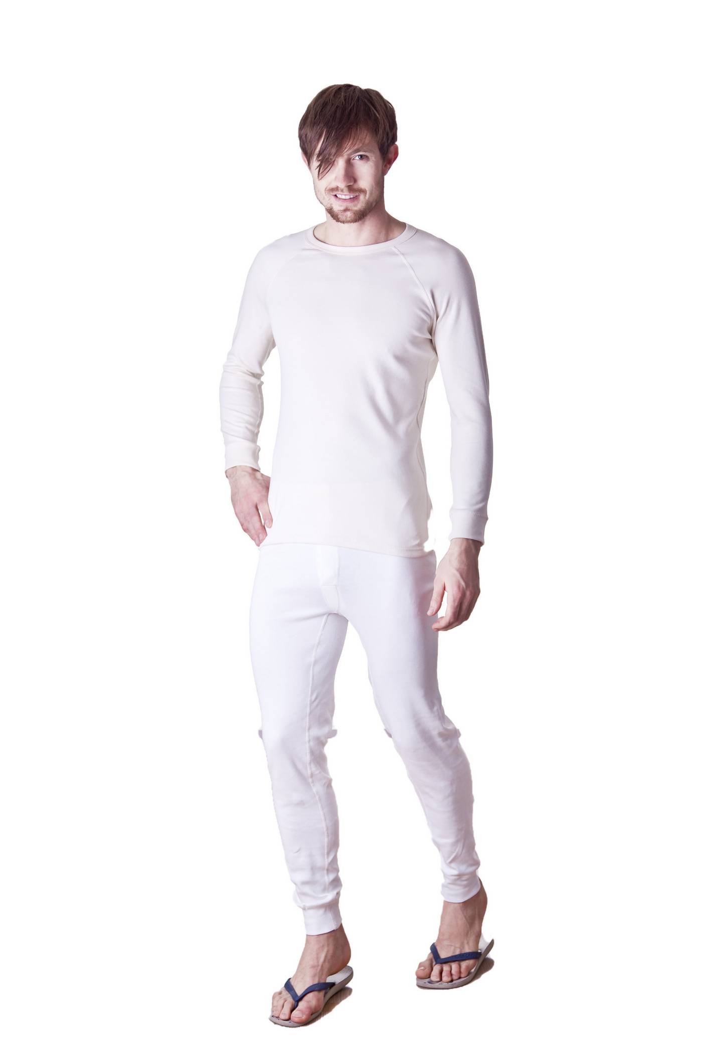 Fırçalı İç Yüzeyli Termal Uzun Kol Tişört Dono 1290 - Beyaz