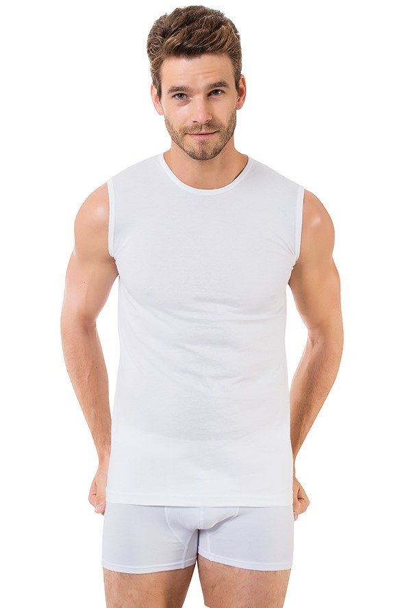 Kolsuz Sıfır Yaka Pamuklu Atlet Öztaş 1010 - Görsel