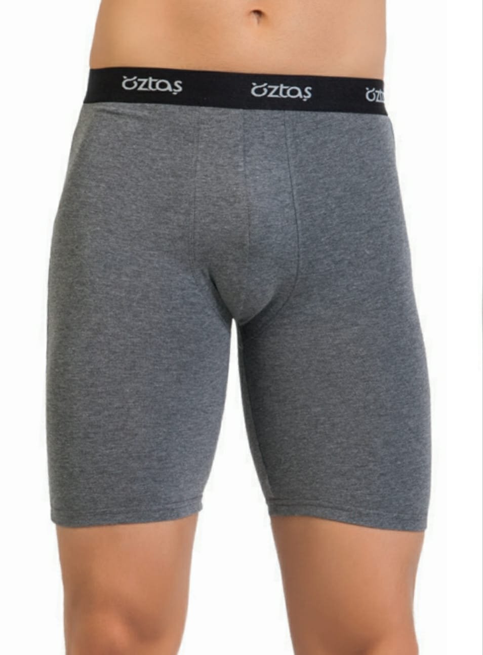 Likralı Esnek Bel Boxer 1737 Öztaş - Antrasit Melanj