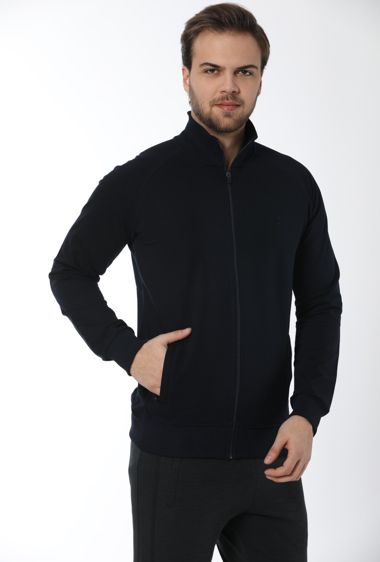 Yumuşak Penye Tek Üst Eşofman Öztaş 12500 - Lacivert