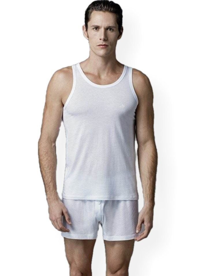 Pamuklu Ribana Kesim Erkek Atlet Eros 030 - Beyaz