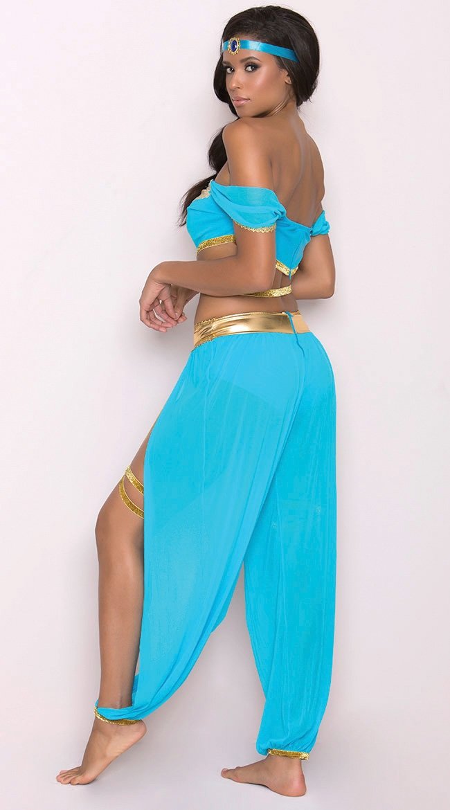 For Dreams Fantezi Dansöz Kostümü Siyah Saks Renk Detaylı For Dreams 8120 - Görsel 2