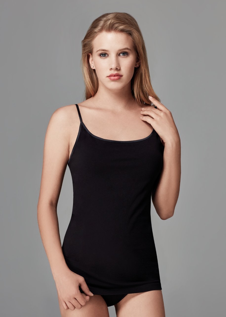 Pamuklu İnce Askılı Atlet 2 li Dagi 5007 - Siyah