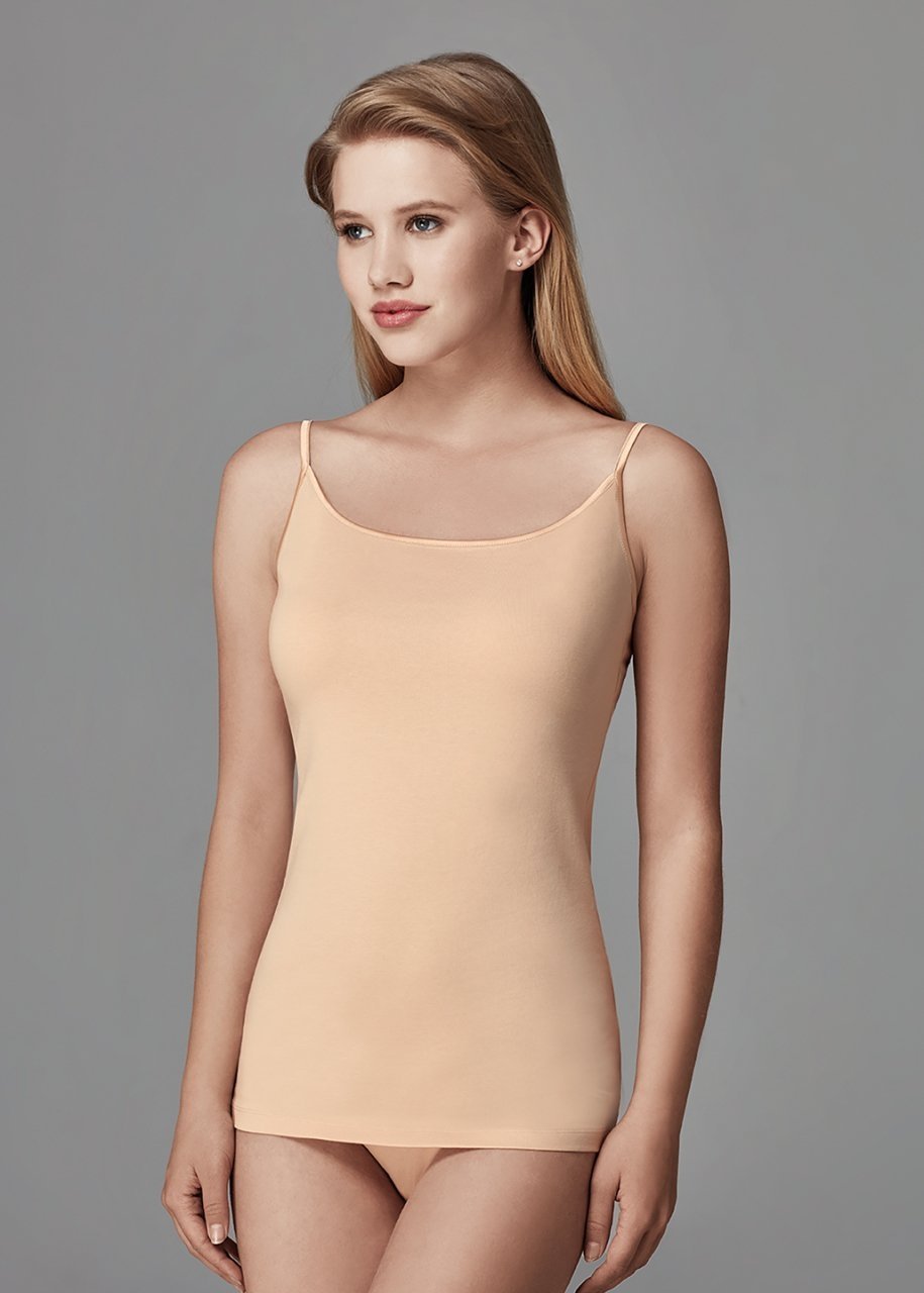 Pamuklu İnce Askılı Atlet 2 li Dagi 5007 - Ten