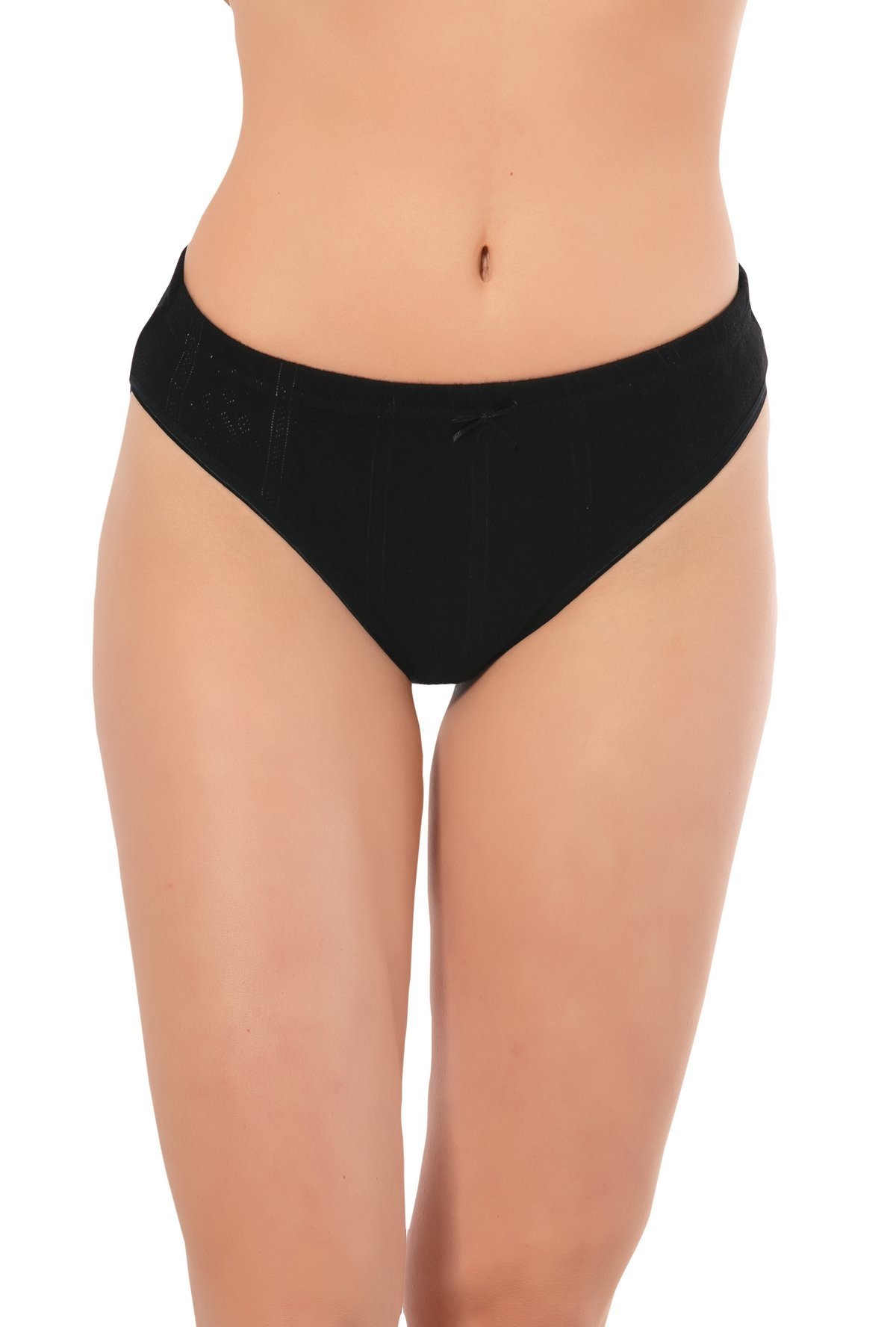 Yüksek Pamuk Oranı Dikişli Bikini Külot Lüx DRM 099 - Siyah