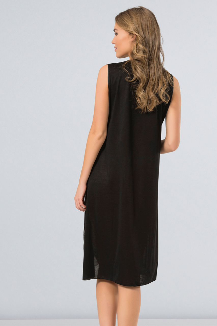 Somon Renkli Kadın Gecelik Türken 3124 - Siyah