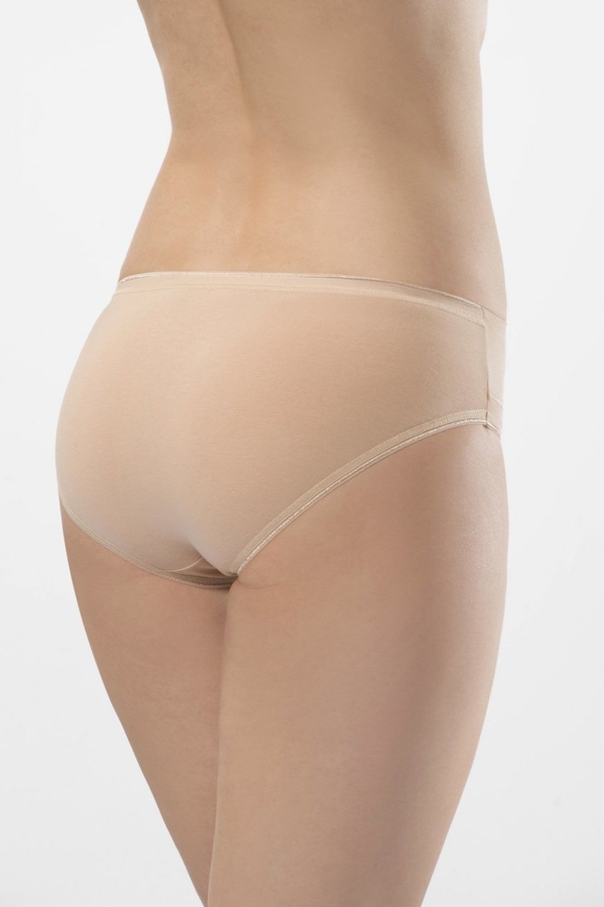 Pamuklu Yüksek Bel Bikini Külot 2'li Paket Türen 955 - Ten
