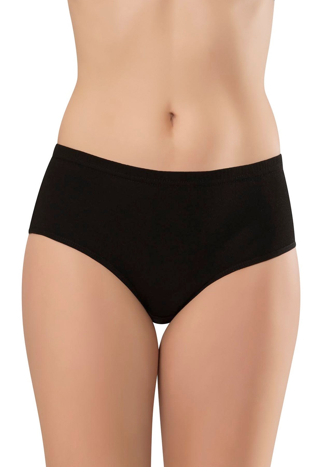 Yüksek Bel Pamuk Külot Bato Erdem 7104 - Siyah