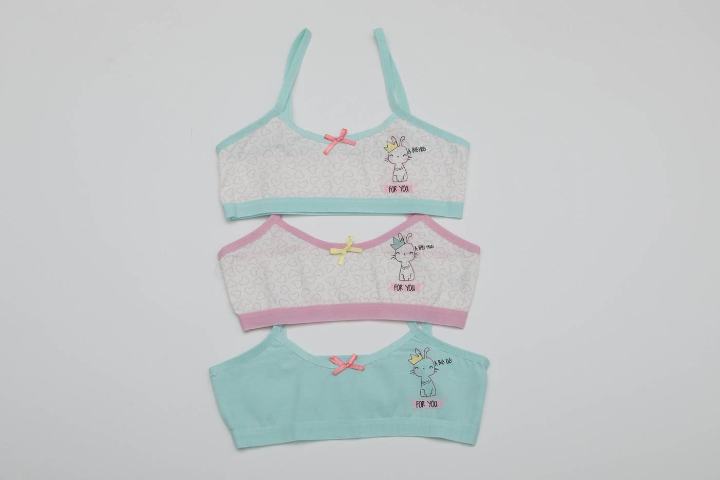 Yumuşak Kumaşlı Balensiz Büstiyer 3'lü Paket Öztaş 4624 - Karışık