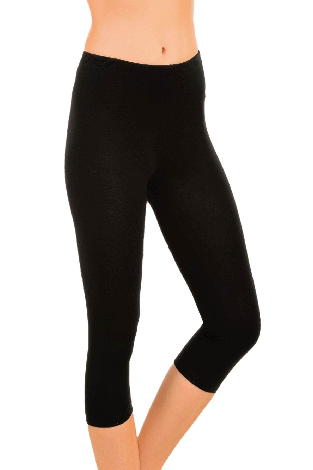 Yüksek Bel Pamuklu Likralı Kapri Tayt Lady 800 - Görsel