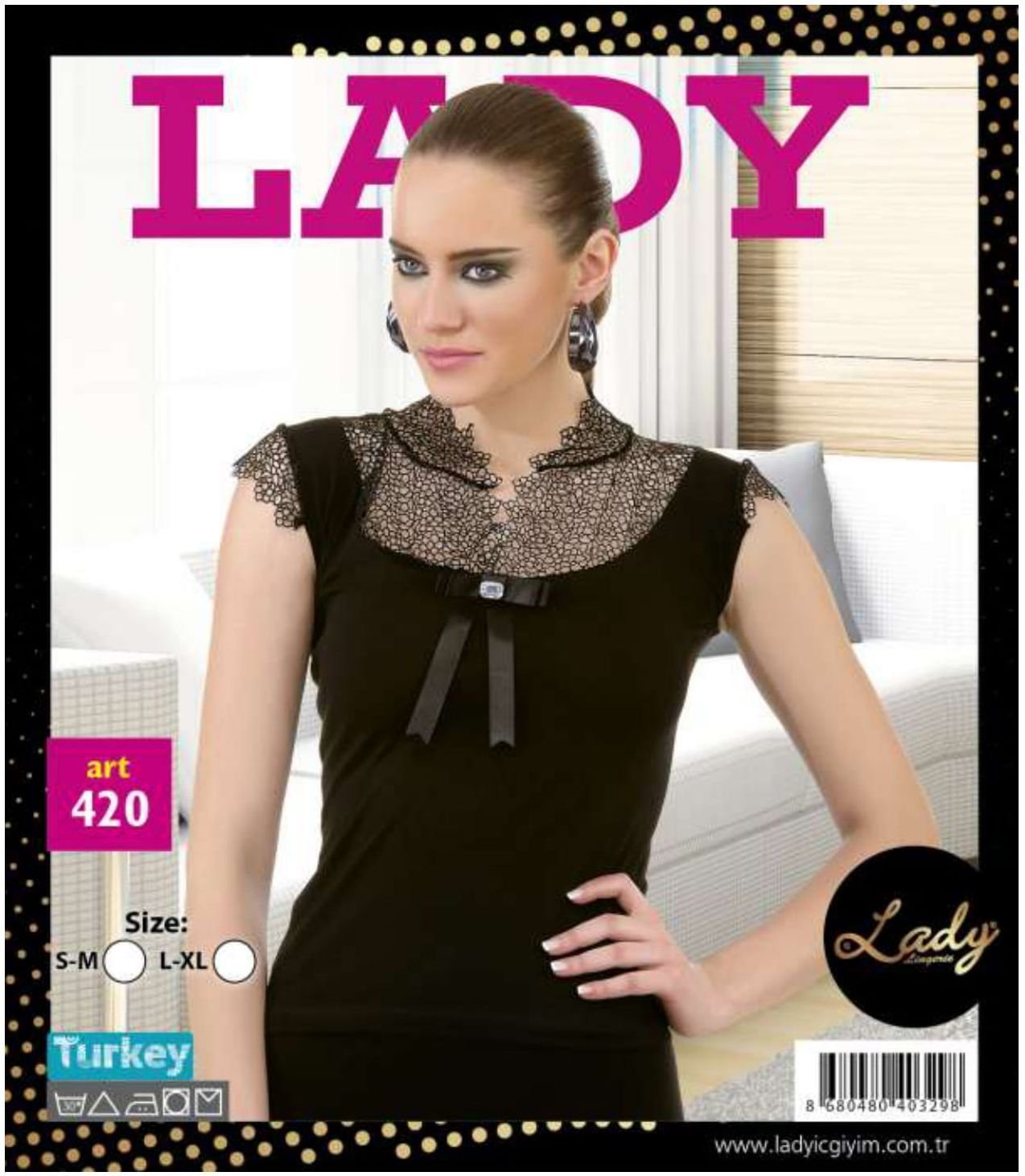 Lady Pamuklu Dantel Detaylı Kısa Kollu Atlet Lady 420 - Görsel 2