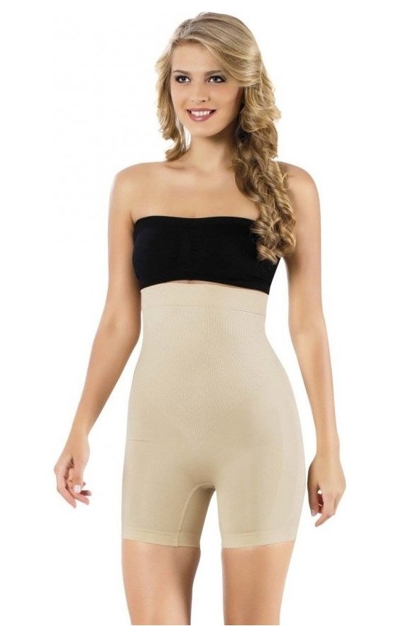 Lazer Kesim Yüksek Bel Dikişsiz Korse Form Angel 2002 - Ten