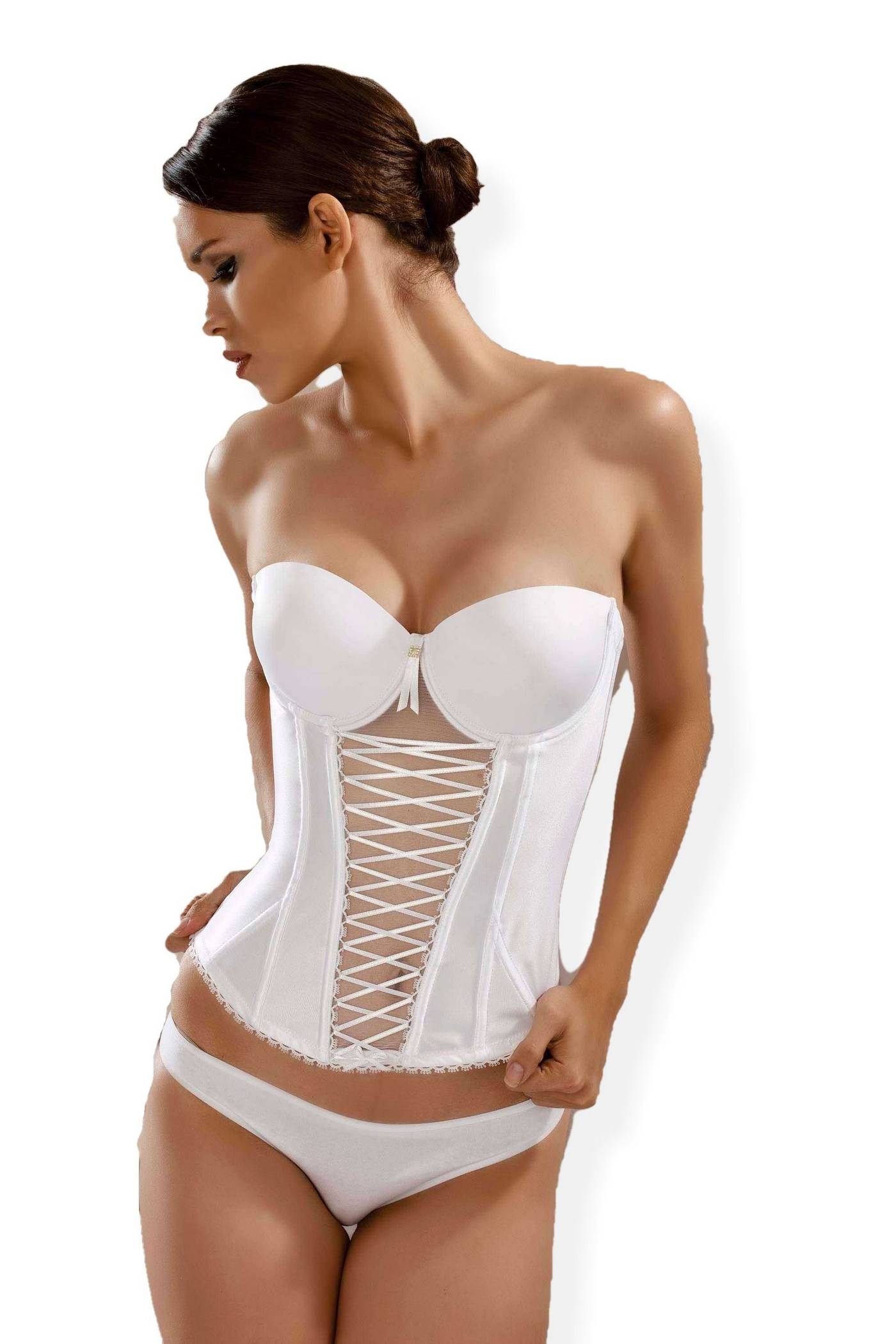 Balensiz Dantel Detaylı Askılı Büstiyer Le Jardin 5810 - Beyaz