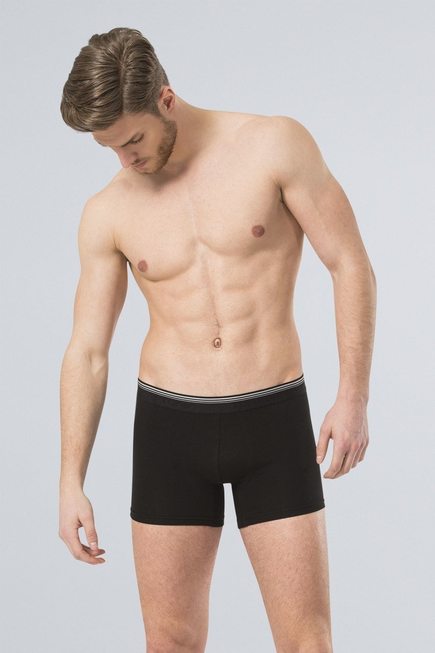 Likralı Esnek Bel Boxer (2'li Paket) Türen 126 - Siyah