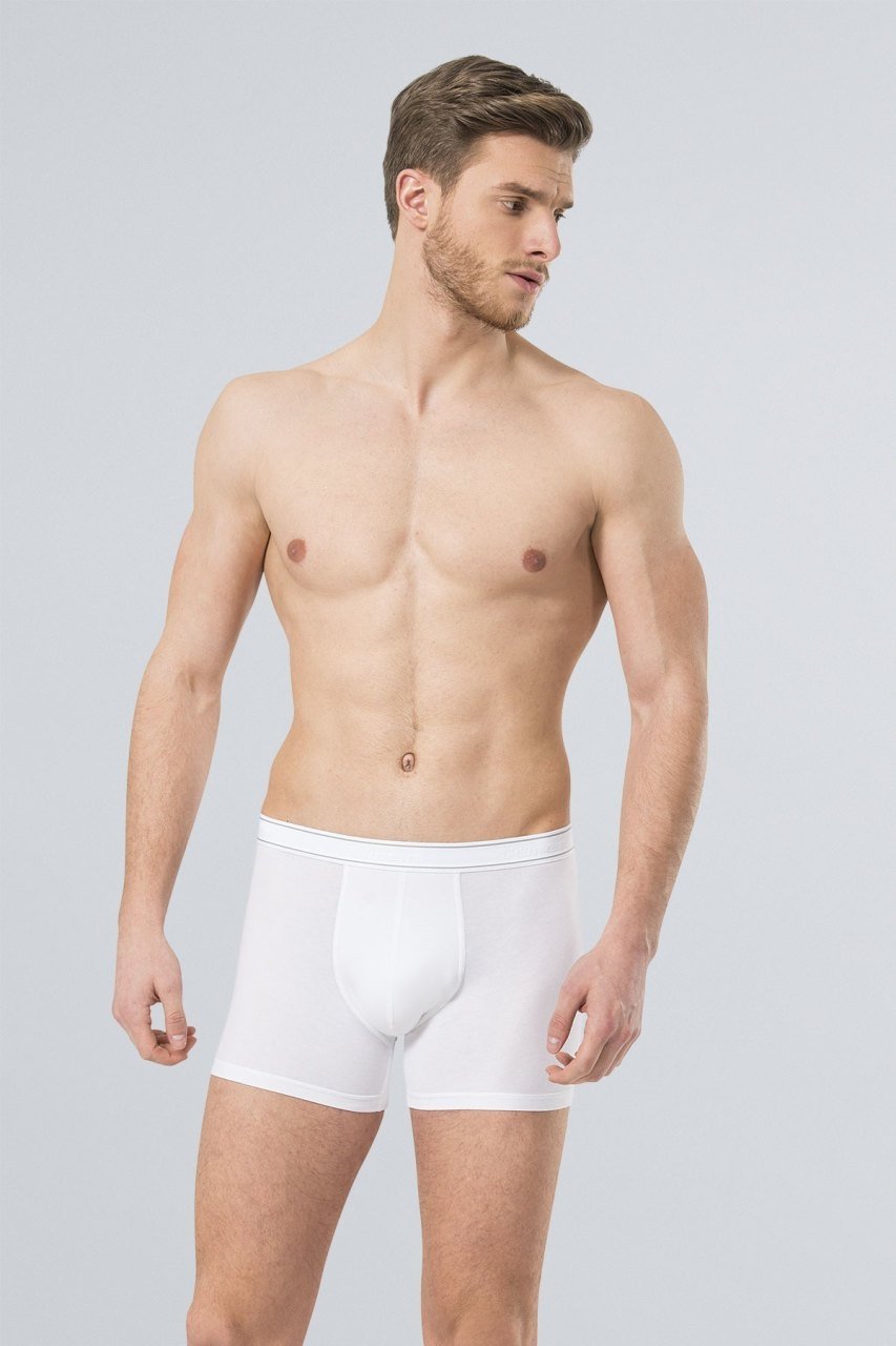 Likralı Pamuklu Boxer Beyaz Türen 174 - Beyaz