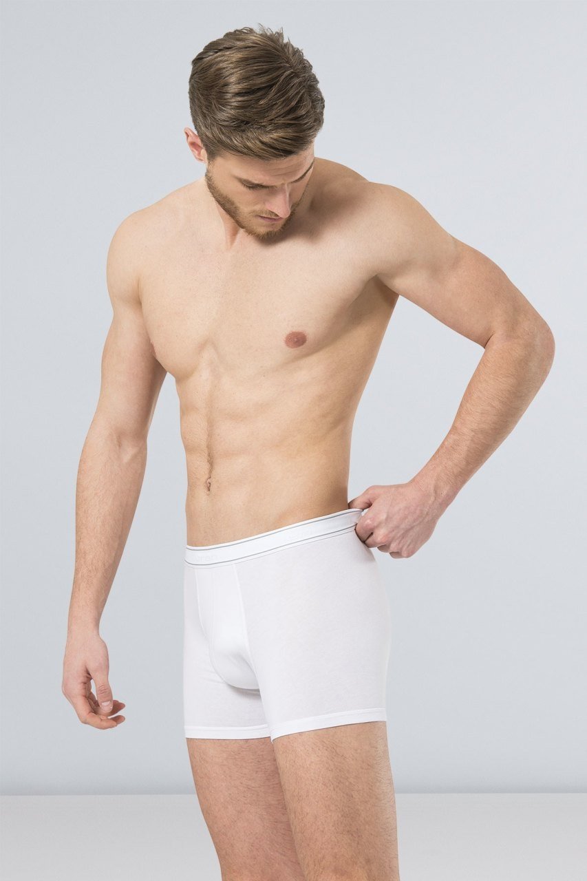 Likralı Pamuklu Boxer Beyaz Türen 174 - Beyaz