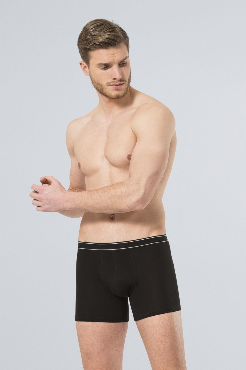 Likralı Esnek Bel Lastiği Boxer Türen 174 - Siyah