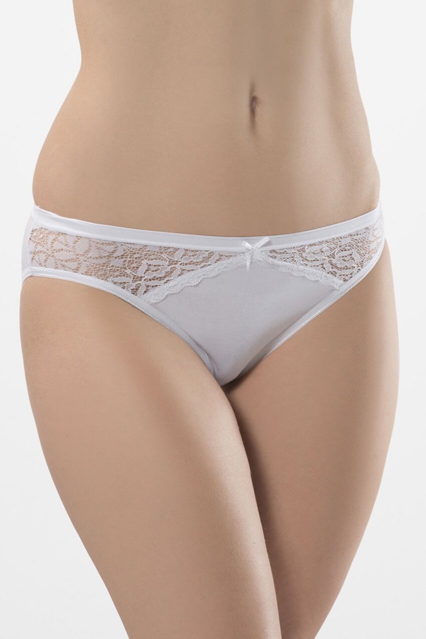 Minimal İp Detaylı Dantelli String Külot Türen 261 - Beyaz