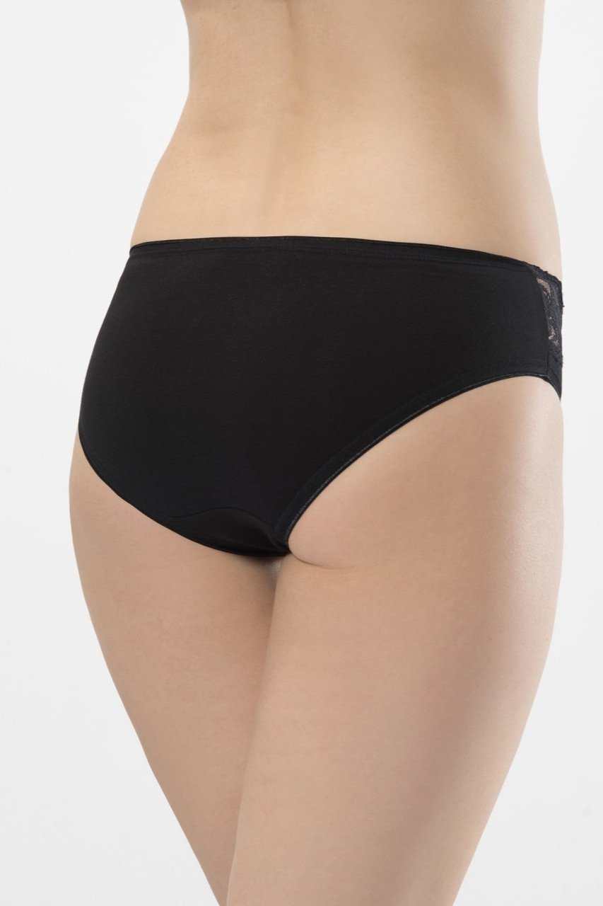 İp Detaylı Dantelli String Külot 2'li Paket Türen 262 - Siyah