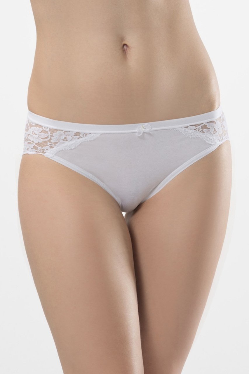 Dantelli Minimal İp Detaylı String Külot Türen 956 - Beyaz