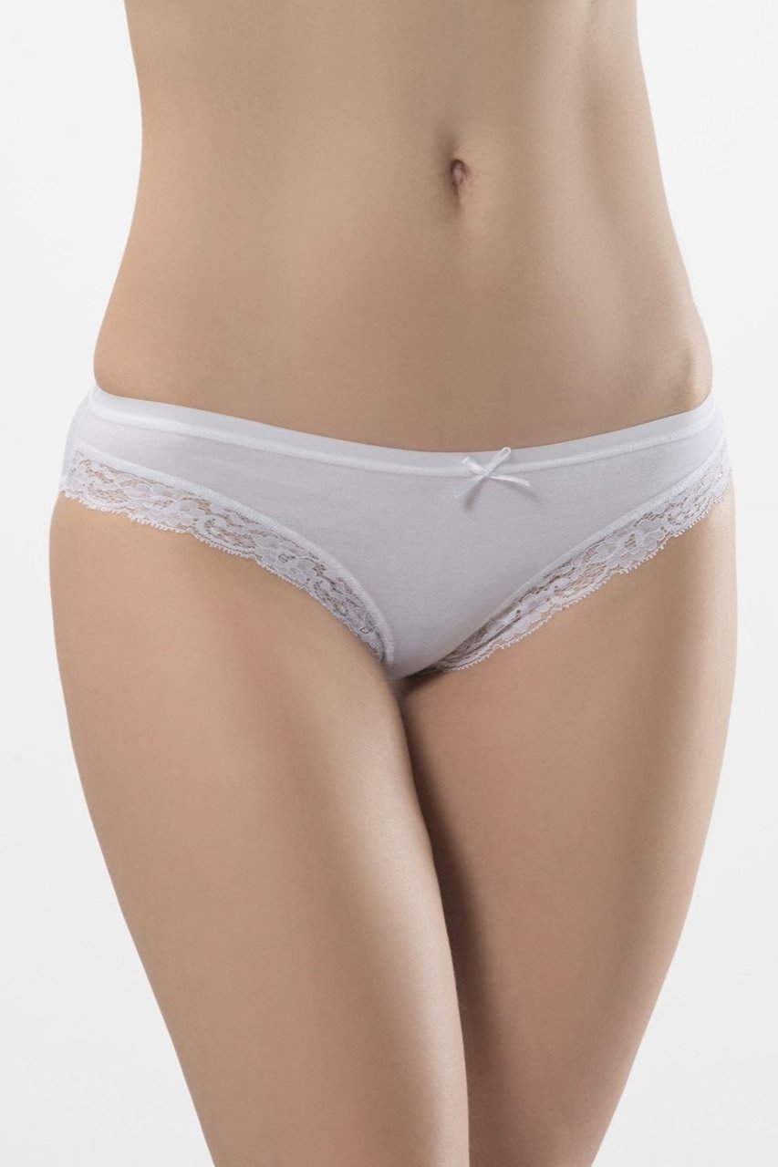 İnce İp Detaylı Fistolu String Bikini Türen 238 - Beyaz