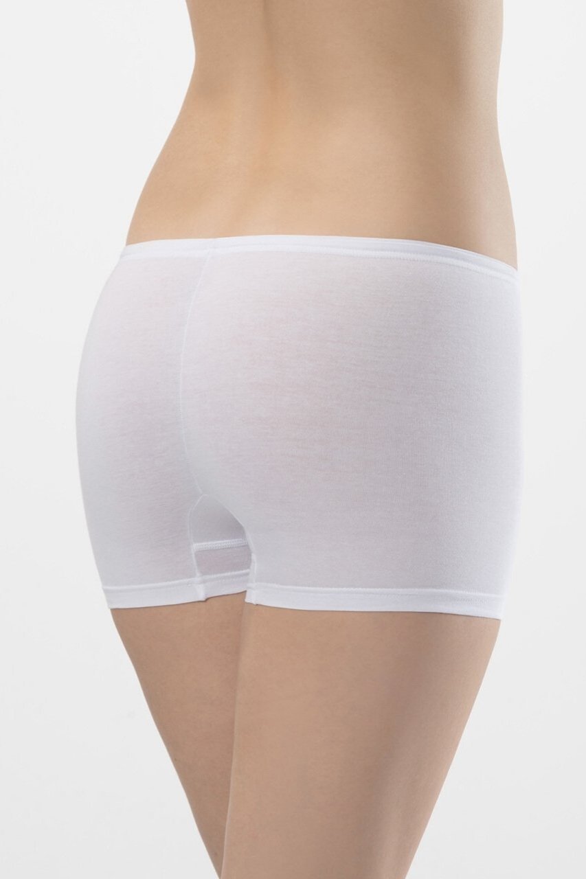 Pamuklu Uzun Paça Kadın Boxer Türen 979 - Beyaz