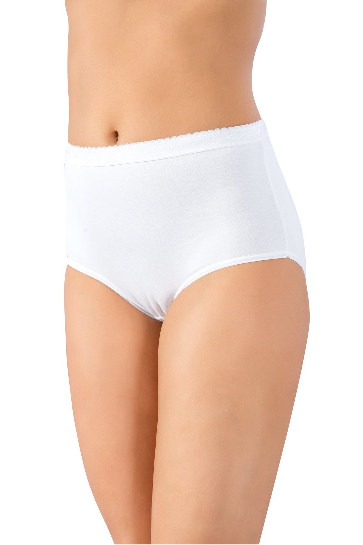 Yüksek Bel Pamuklu Bato Külot Lüx DRM 107 - Beyaz