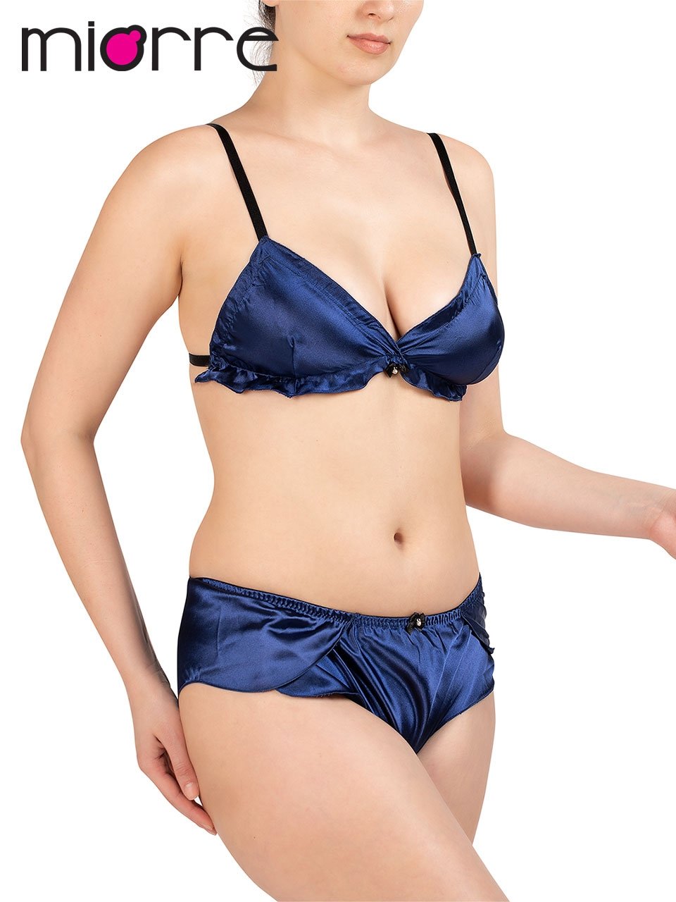 Miorre Saten Babydoll - Gece Mavisi