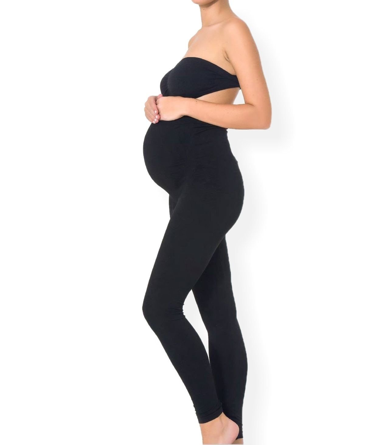Geniş Karın Paneli Ayarlanabilir Hamile Tayt Miss Fit 34117 - Siyah