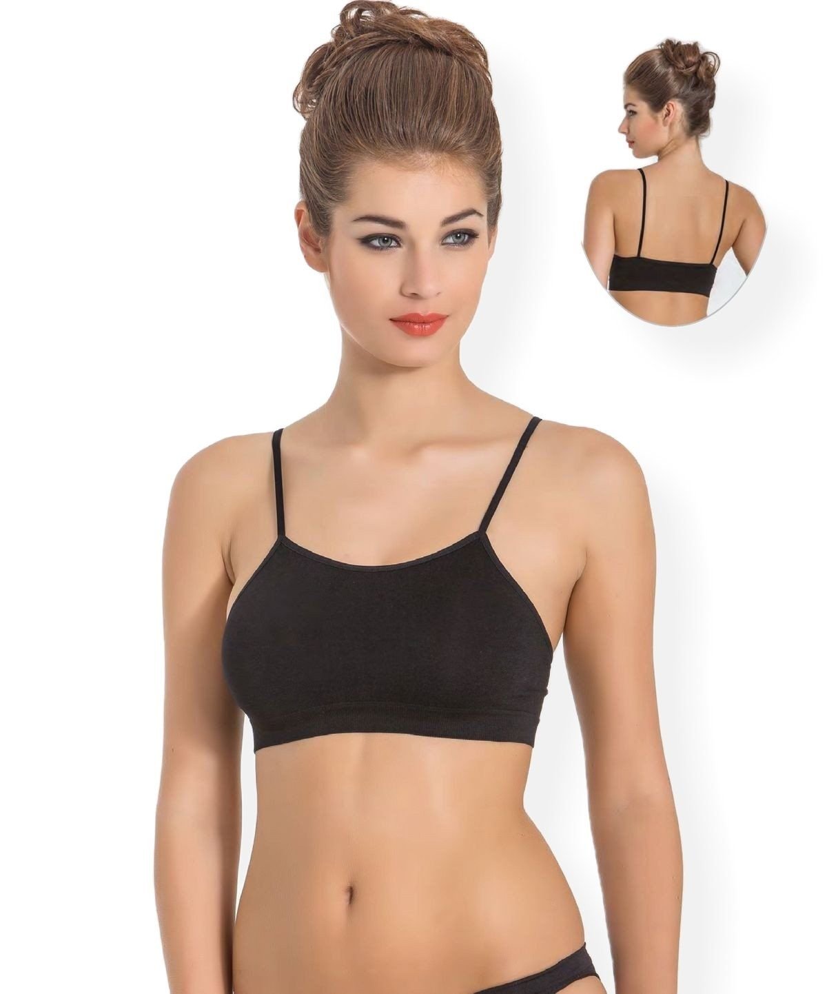 Esnek Dantel Detaylı Balensiz Büstiyer Miss Fit 11115 - Siyah