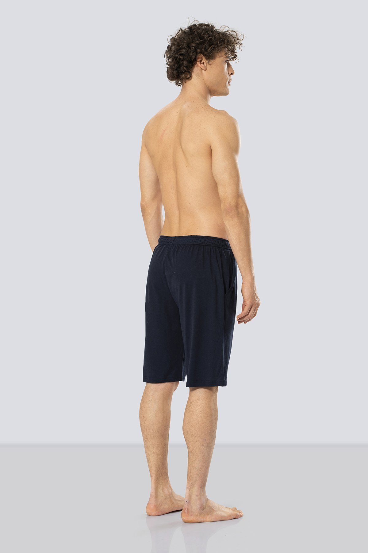 Modal Esnek Bermuda Tek Alt Cacharel 2172 - Lacivert