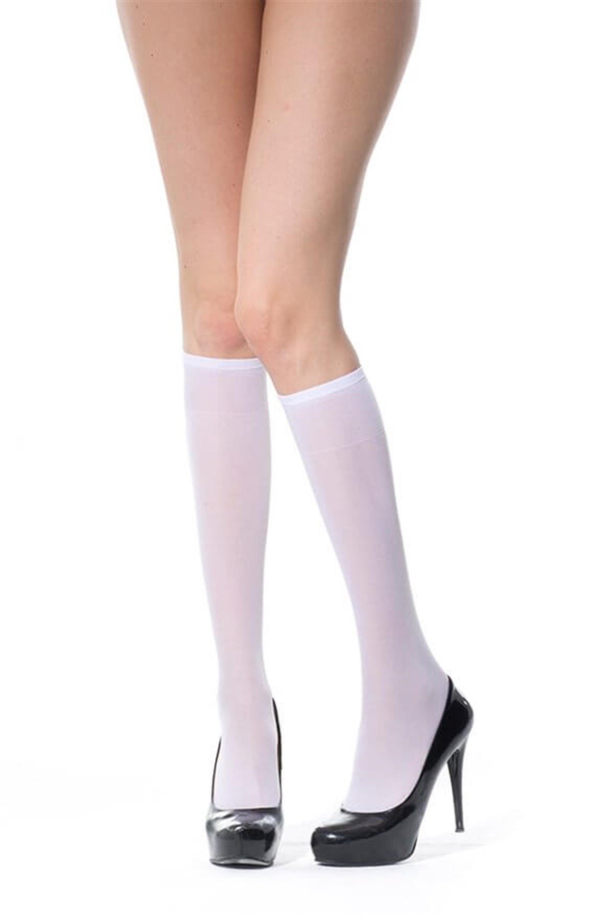 İnce 20 Denye Dizaltı Çorap Müjde 12006 - Beyaz (10) 
