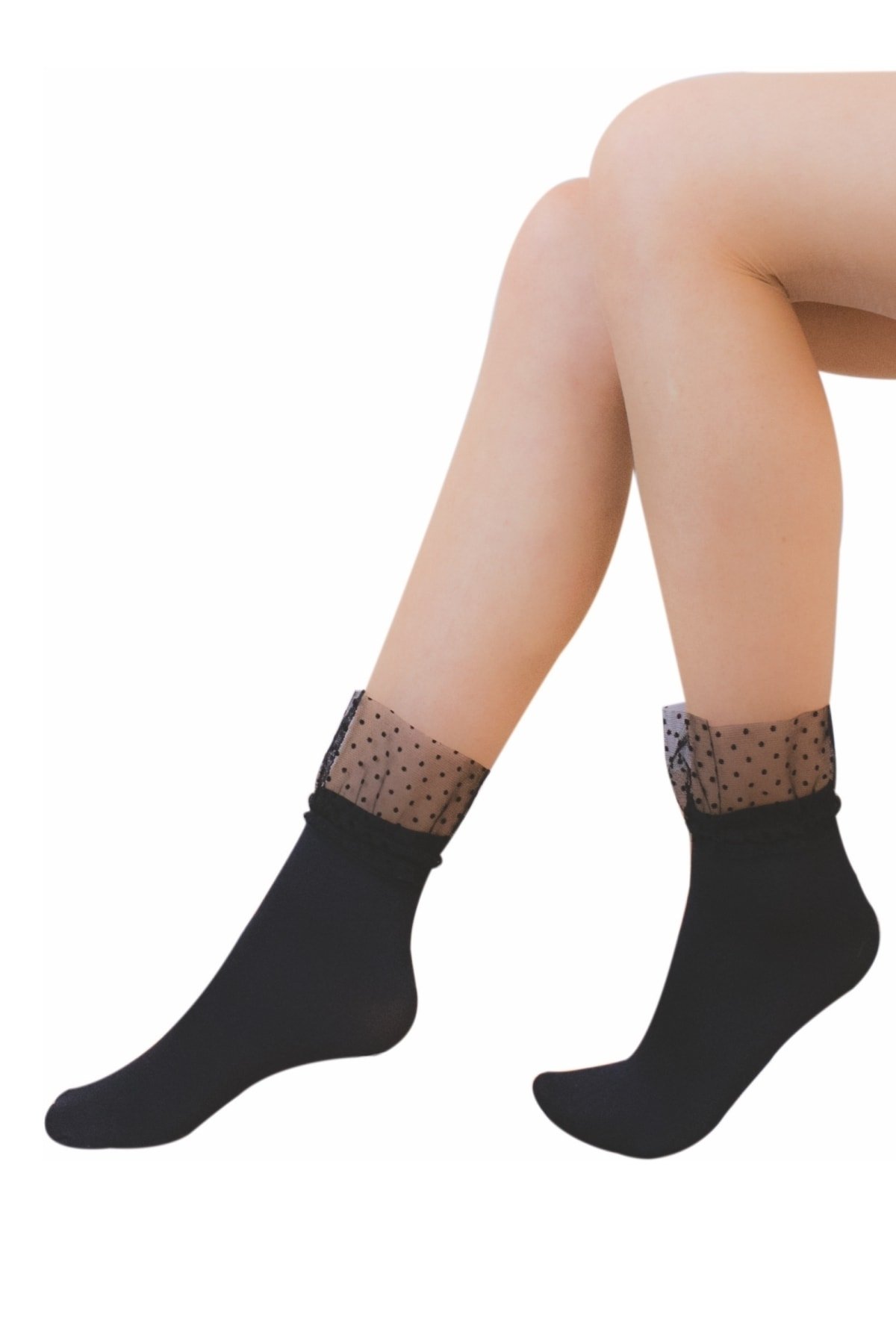 Düşük Denye Desenli Soket Çorap Daymod 1522004 - Siyah