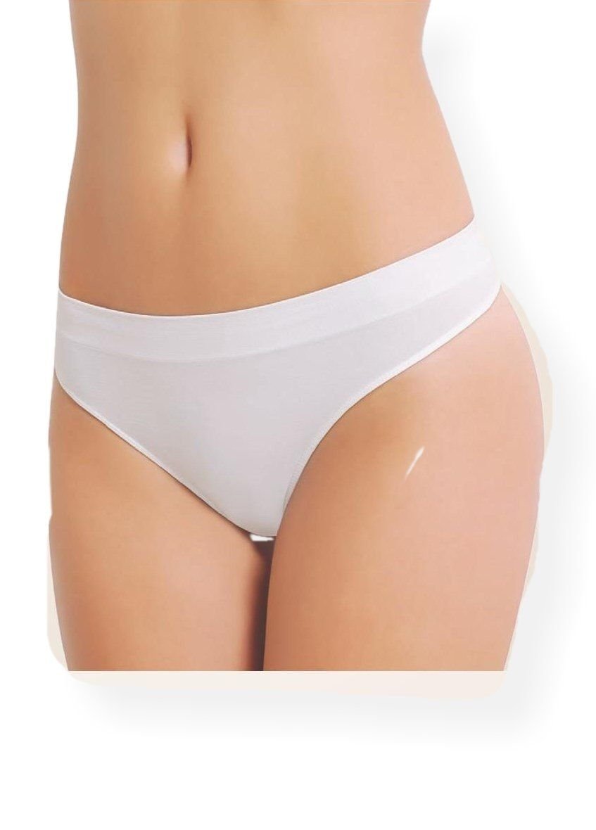 Dikişsiz Düşük Bel Slip Külot 3'lü Paket NBB 1913 - Beyaz-Siyah-Ten