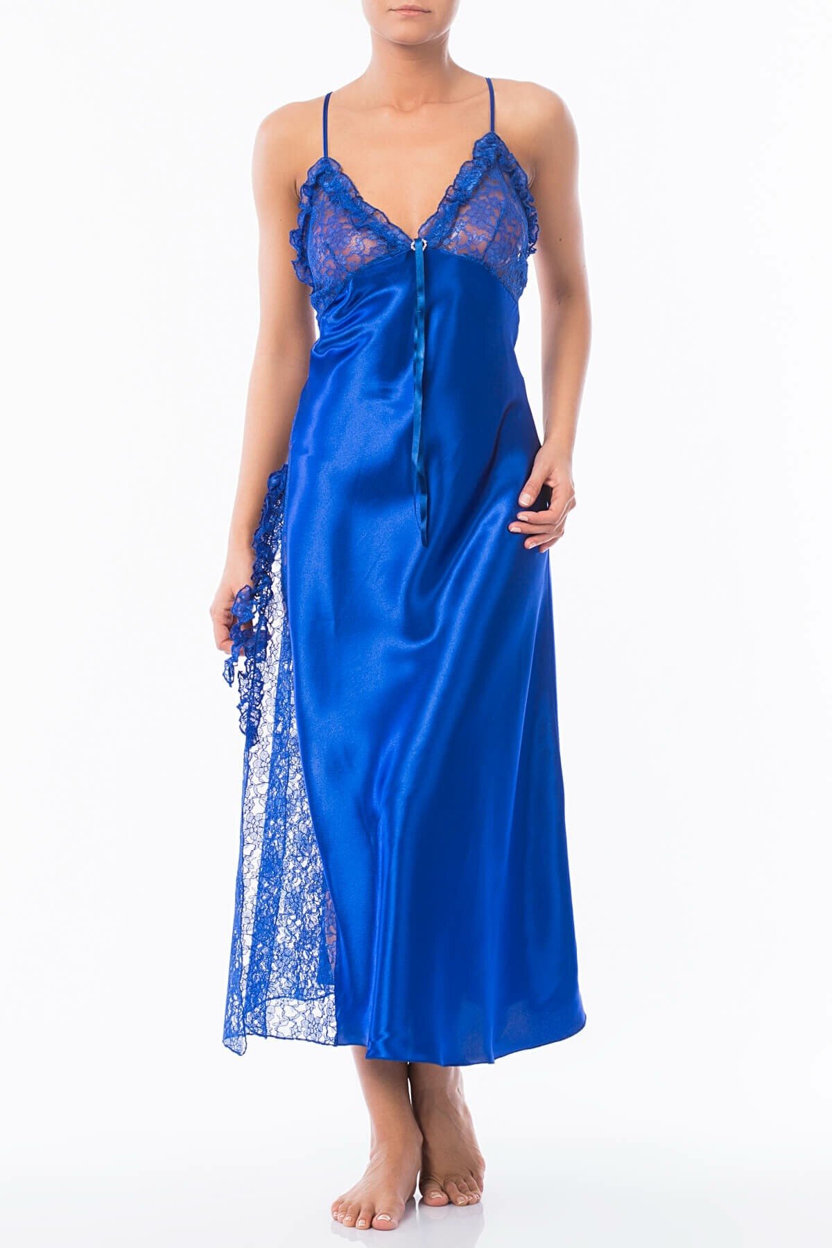 NBB Nefes Alan Polyamid Elastan Kadın Gecelik NBB 3704 - Görsel 3