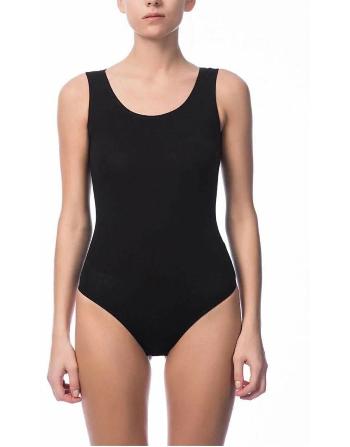 Geniş Askılı Çıtçıtlı Body NBB 2940 - Siyah