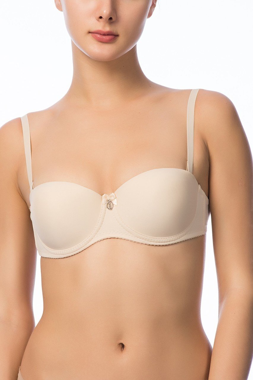 Şeffaf Sırt Yarı Destekli Sütyen NBB 3586 - Ten